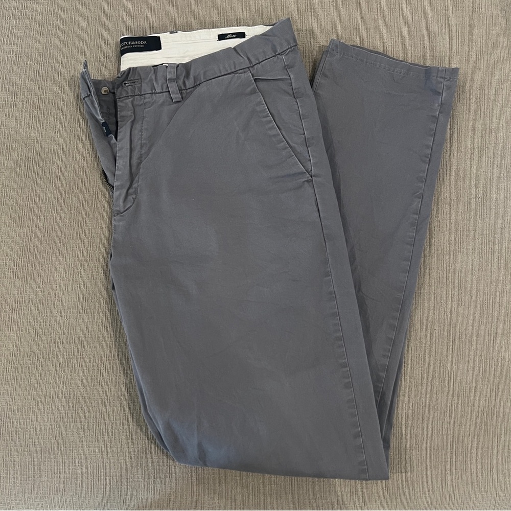 Scotch & Soda Gray Chinos Classic Cotton Twill